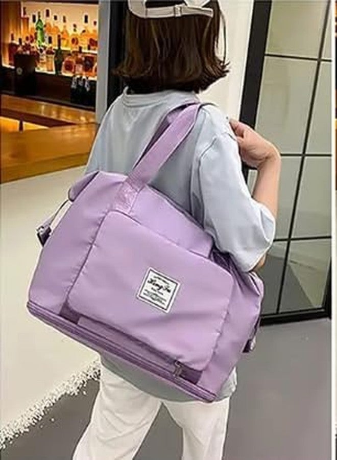 Pramit enterprise 100 L Gym Duffel Bag - Folding Travel Bag Waterproof Large Capacity Foldable Storage Bag Handbag - Purple (Random) - Image 2